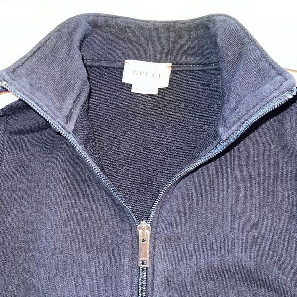 GUCCI BOYS LOGO ZIP UP SWEATSHIRT 5 - Picture 4 of 7
